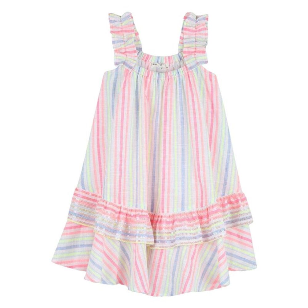 Billieblush Girls Stripe Smock Dress / Multicolored